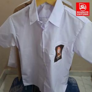 SETELAN SERAGAM SEKOLAH SMA NEGERI MODEL CELANA PANJANG ABU DAN BAJU LENGAN PENDEK