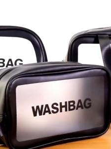 Transparent Waterproof Zipper Wash Bag PVC Travel Organizer Toiletries Beg Make Up Cosmetic Facial Pouch