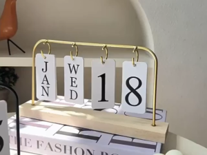 Desktop Flip Calendar Reusable DIY Page Cards Perpetual Calendar Simple Sytlish Home Decor