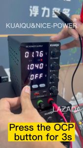 US Plug KUAIQU Adjustable DC Power Supply 0-30V 0-10A 4 Digital Bench Power Supply with OCP OVP USB-C Quick-Charge 48V 72V 100V Stabilized Power Source Lab Power Supply for Phone repairbattery charging
