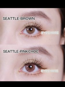 【Produk baru】SEATTLE Softlens Brown/Gray/Pink/Purple Colored Lenses Softlens 14.5MM Softlens 1 Pasang Murah Soflens Free Lens Case