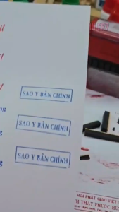 Mực châm cho con dấu đóng trên giấy - Hồ sơ văn phòng