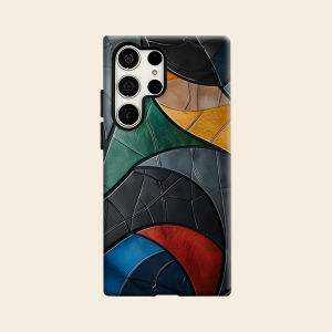 colorful leather mosaic Luxury Fashion Full Lens Protective Case for Samsung Galaxy S26 S25 S24 A56 A36 Plus Ultra