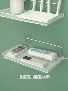 TV Box Top Shelf Storage Bracket Stand Monitor Wall Mount Rack Plastic Organizer Desktop for Home