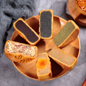 Moon Cake Mid-autumn Festival Black Sesame Red Bean Paste Egg-yolk Lotus Seed Paste Five-nut Stuffing Traditional Old-fashioned Multi-flavor