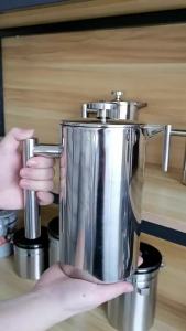 French Press Pot Filter Press Hand-made Coffee Pot Stainless Steel High Quality Double Walled Insulated 350ml/800ml/1000ml