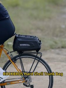【Local Delivery】ROCKBROS Hard Shell Bike Trunk Bag 9L Big Capacity MTB Rear Bag Portable Reflective Shoulder Bag Bike Accessories