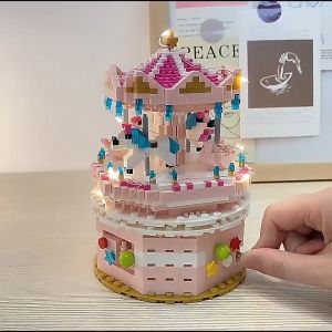 ของเล่น ของสะสม ตัวต่อ เลโก้ คริสตัลบอล ม้าหมุน มีไฟ จำนวน 1288 ชิ้น_ZRK 7889