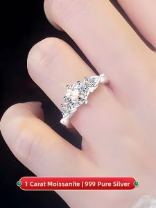 East Beauty | Silver Engagement Wedding Couple Rings