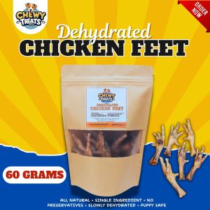 Dehydrated Chicken Feet All Natural Healthy Homemade Dog Treats 60g & 120g