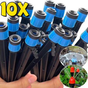 10Pcs Spiked Dripper All Round Scattering Sprinkler 8 Hole Drop Emitter Automatic Spiked Dripper Greenhouse Irrigation Nozzle Atomizing