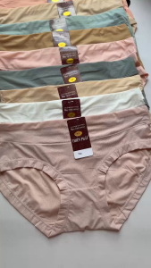 5 Quần lót nữ chính hãng eo cao ôm bụng nâng mông kẻ sọc thoáng khí quần lót co giãn 6814