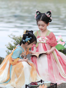 Elegant Princess Style Hanfu Childrens Clothing Summer New Arrival Ultra Fairy Tale Tang Suit Girl National Style Beautiful Princess Skirt