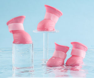 Mojioo รองเท้าบูทสุนัขรองเท้าบูทสุนัขรองเท้าสุนัขนุ่มสำหรับสุนัขขนาดเล็กกลาง มีความทนทานกันลื่นปกป้องอุ้งเท้ารองเท้าบูทสุนัขล้างทำความสะอาดได้