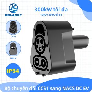 Bộ Sạc Xe Điện Kolanky Nacs Model 3/X/Y/S Bộ Chuyển Đổi Nhanh AC DC CCS1 Sang TS 250KW Trạm Sạc Kết Hợp Chất Liệu Nhựa ABS