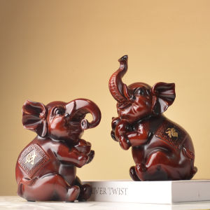 New Chinese Style Wealth Attracting Elephant Decoration Living Room Office Bar Cabinet Decorative Gifts Moving in Gifts