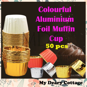 Color Aluminium Foil Roll Up Muffin Cupcake Liner Baking Cup- 50pcs per roll