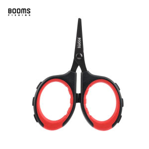 Booms Fishing S05 Braid Line Scissors Stainless Steel Titanium Coating Antirust Anti-Slip Handle Sharp Wire Cutter Fishing Tools