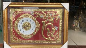 Đồng Hồ Trang Trí Chữ Lộc Bằng Đồng KT 50x70cm