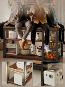 Multifunctional Movable Kitchen Storage Rack Multilayer