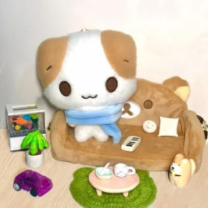 น่ารักผ้าพันคอสีฟ้าแมวตุ๊กตาPlushตุ๊กตาตุ๊กตากระเป๋าจี้ของขวัญเพื่อนที่ดีที่สุดตุ๊กตาPlushจี้พวงกุญแจบรรจุภัณฑ์อุปกรณ์เสริม