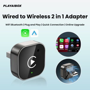 2 in 1 Wireless CarPlay Adapter&Android Auto Mini Wireless Adapter 5Ghz WiFi Bluetooth USB Plug & Play Carplay Wireless Adapter