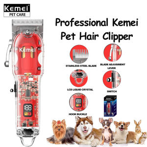 Kemei KM-1761 LED Electric Pet Razor Grooming Heavy-duty Professional Pet Dog Cat Hair Clippers 10W Cordless Razor For Dogs Shihtzu