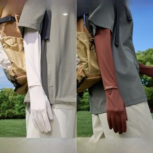 miiow | Cat Person Extended Ice Silk Sun Protection Sleeve Covers Women Summer Arm Full Protection Ice Sleeves Cycling Sunscreen Black Gloves