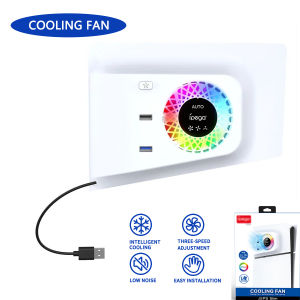 For PS5 Slim Host Temperature Controlled Upgraded Cooler Fan With USB3.0 Hub RGB Light PS5 Game Accessories Compatible With PS5