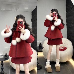 XUECAIQI | Red Winter Two-Piece Set