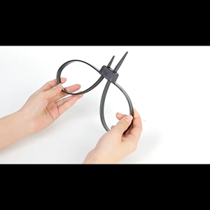 5pcs 12x700mm Nylon Double Buckle Cable Zip Ties Plastic Handcuffs Flesxible Self-Locking Cable Tie