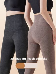 miiow | Thickened Fleece Lined Womens Leggings Catman Dervo Spring Autumn Winter Wear Black Full Length Pantyhose With Belly Control