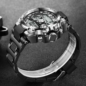 Fashion Boys Watch Digital Military 1968.5inch Waterproof Wristwatch LED Quartz Clock Student Sport Watch Male Big Watches