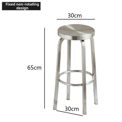 Commercial Stainless Steel Table Industrial Style Brushed Metal Rectangular Table for Tea Shop Luxury Small round Table