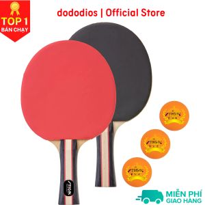Vợt bóng bàn combo 2 chiếc tặng kèm 3 quả bóng dododios và túi đựng - chính hãng dododios vợt bóng bàn cao cấp