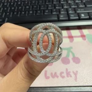 Huitan Cross Design Women Ring Fashion Elegant Wedding Party Hollow Lady Accessories Silver Color Modern Jewelry Inlaid Shiny CZ