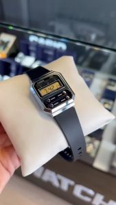 Casio นาฬิกาข้อมือ วินเทจ รุ่น A100WEF-1A คาสิโอ