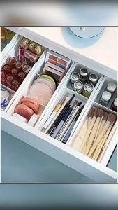 Expandable Kitchen Drawer Organizer Sliding Storage Tray for Utensils & Accessories in Deep Drawers Expandable 27–38.5 cm Length White & BPA-free