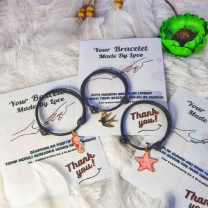 GELANG TALI PREMIUM GANTUNGAN HEWAN LAUT - GELANG COUPLE HEWAN LAUT