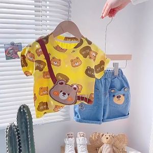 Setelan Kaos Anak Laki Laki Baju Anak Import Summer Set ASTR4