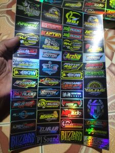 Stiker Sound | Stiker Hologram | Stiker 1 Lembar | Stiker Pack Ukuran 21cm x31cm
