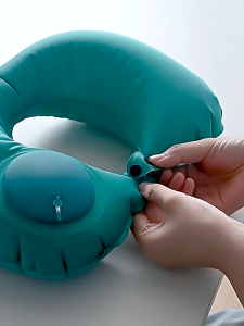 U-Shaped Pilllow Inflatable Air Pillow Neck Support Travel Portable Beach Camping Pillow Adults And Children Inflatable U-shaped Pillow