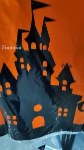 ผ้าปูโต๊ะพลาสติกกันน้ำฮาโลวีน การจัดโต๊ะปาร์ตี้วันหยุดของครอบครัว กันสิ่งสกปรก และทำความสะอาดง่าย ตกแต่งโต๊ะ/JT.Lifestyle