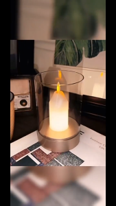 Rechargeable Flameless Candle Adjustable Brightness LED Tea Light Candle for Garden Outdoor Indoor Yard Patio Farmhouse