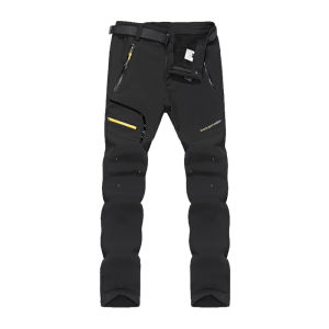 TRVLWEGO 6XL Mens Snow Ski Waterproof Fleece Lined Pants Trekking Winter Insulated Outdoor Hiking Mountain Softshell Trousers