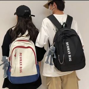 กระเป๋าเป้สะพายหลังย้อนยุค กระเป๋านักเรียน กันน้ำ ล้ำสมัย สําหรับผู้ชาย และผู้หญิง bag