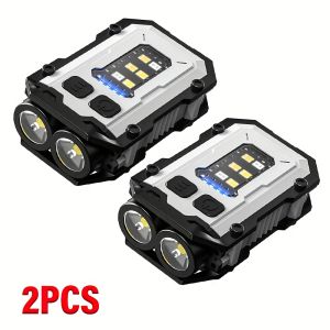 Multifunctional COB Flashlight Super Bright Powerful Pocket Torch Light LED Linterna COB Portable Clip on Emergency Flashlights