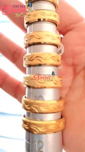 YJ55 1pc Only Wedding Ring Classic Elegant & Fashionable Wedding Rings for Couple | Gift Ring for Woman & Men |18k High Quality Stainless Steel Gold | Zircon Crystal | Cubic Zirconia | Simple Jewelry His or Her | Wholesale Price | Big Sale