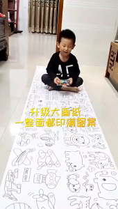 Children Graffiti Scroll 3M DIY Colouring Paper Wall Sticker Wall Drawing Kids Art Training Interactive Educational Toys