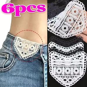 6Pcs Waist-Widening Lace-Trimmed Embroidered Garment Trimmings Fabric Patches For Widening The Waist Adjustable Waistband